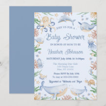 Waterverf Onder De Zee Baby Shower