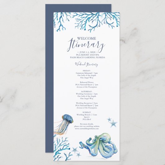 Waterverf onder de Zee bruiloft (Voorkant / Achterkant)