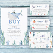 Waterverf Onder de Zee Het is een Jongen Baby Show Kaart