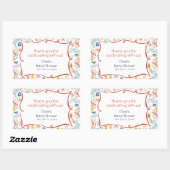 Waterverf onder de zee Ze Vangt Bruidsdouche Rechthoekige Sticker (Vel)