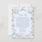 Waterverf onder het Baby shower van het Zee Bedankkaart (Voorkant)