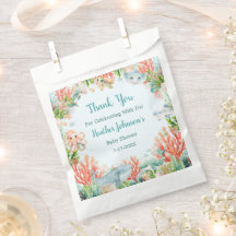 Waterverf onder het Baby shower van het Zee