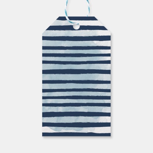 Waterverf onder het Baby shower van het Zee Cadeaulabel (Achterkant)