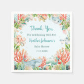 Waterverf onder het Baby shower van het Zee Servet (Voorkant)