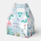 Waterverf onder het Baby shower Zee Bedankdoosjes (Achterkant)