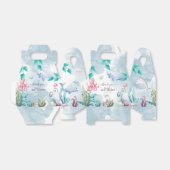 Waterverf onder het Baby shower Zee Bedankdoosjes (Uitgevouwen)