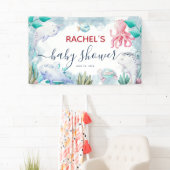 Waterverf onder het Baby shower Zee Spandoek (Insitu)