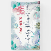 Waterverf onder het Baby shower Zee Spandoek (Verticaal)
