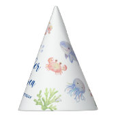 Waterverf Onder het Zee 1e verjaardagsfeestje Feesthoedjes (Rechts)