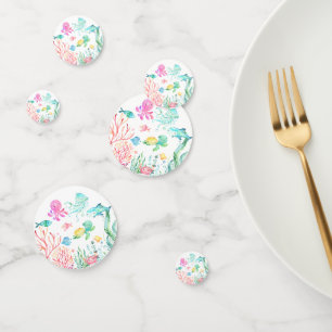 Waterverf Onder het Zee Baby shower Confetti