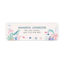 Waterverf Onder het Zee Baby shower