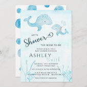 Waterverf Onder het Zee Baby shower Kaart (Voorkant / Achterkant)