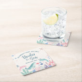 Waterverf Onder het Zee Baby shower Kartonnen Onderzetters (Insitu)