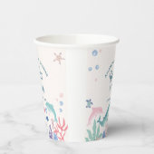 Waterverf Onder het Zee Baby shower Papieren Bekers (Links)