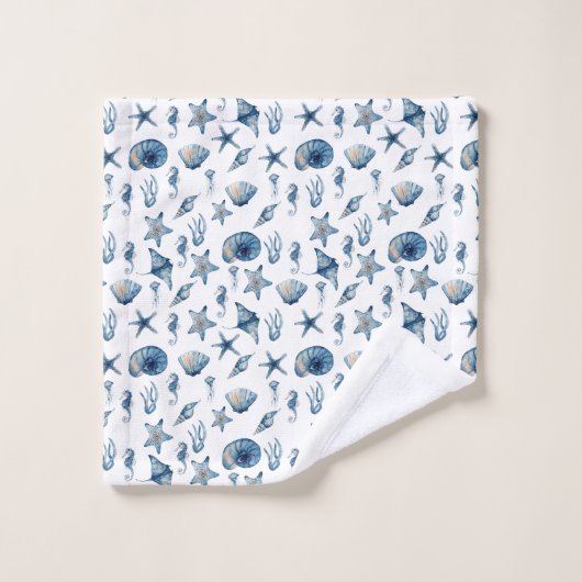 Waterverf onder het Zee Bad Handdoek (Wasdoekje)