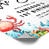 Waterverf onder het Zee "Birthday Party Welcome" Poster (Hoek)