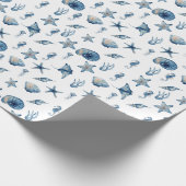 Waterverf onder het Zee Cadeaupapier (Hoek)