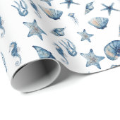 Waterverf onder het Zee Cadeaupapier (Rol Hoek)