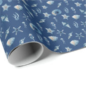 Waterverf onder het Zee Cadeaupapier (Rol Hoek)
