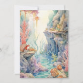 Waterverf Onder het Zee Creatures Baby shower Kaart (Achterkant)