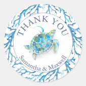 Waterverf onder het Zee Dank u Stickers (Voorkant)