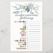 Waterverf onder het Zee Emoji Pictionary Game Flyer (Voorkant)