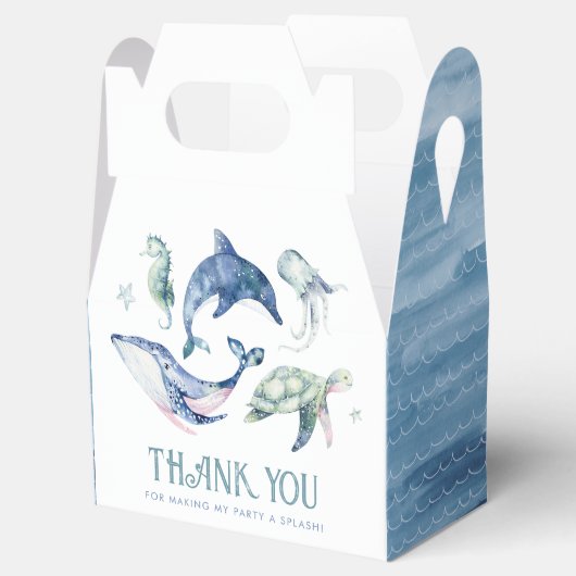 Waterverf Onder het Zee Favor Boxes Bedankdoosjes (Geopend)