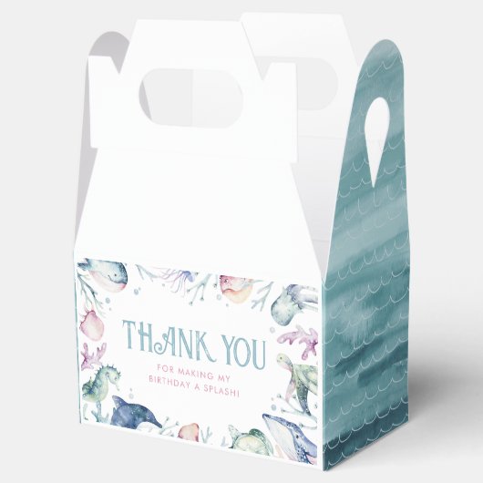 Waterverf Onder het Zee Favor Boxes Bedankdoosjes (Geopend)