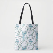 Waterverf Onder het Zee Jellyfish Canvas tas (Voorkant)