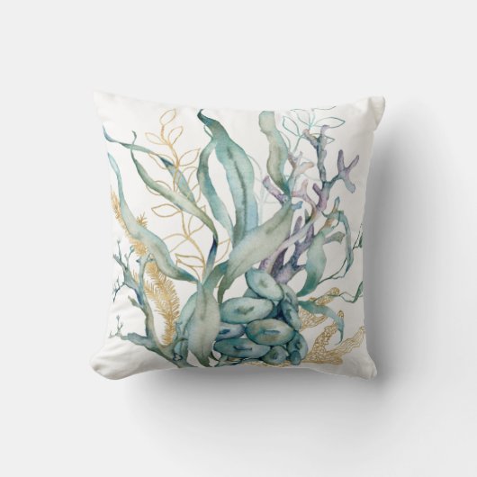 Waterverf Onder het Zee Jellyfish Sierkussen (Voorkant)
