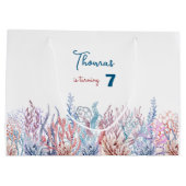 Waterverf Onder het Zee kinderen verjaardag Groot Cadeauzakje (Achterkant)