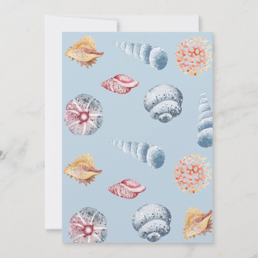 Waterverf Onder het Zee kinderen verjaardag Kaart (Achterkant)