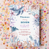 Waterverf Onder het Zee kinderen verjaardag Kaart