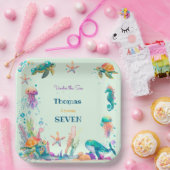 Waterverf Onder het Zee kinderen verjaardag Papieren Bordje (Feest)