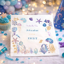 Waterverf Onder het Zee kinderen verjaardag