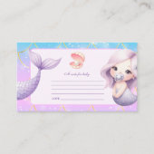 Waterverf Onder Het Zee Kleine Pear Note voor Baby Informatiekaartje (Voorkant)