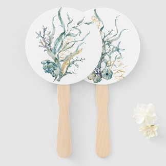 Waterverf Onder het Zee Kwallen Hand Fans Handwaaier