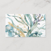 Waterverf Onder het Zee Kwallen Platte Tafel Kaart Visitekaartje (Achterkant)