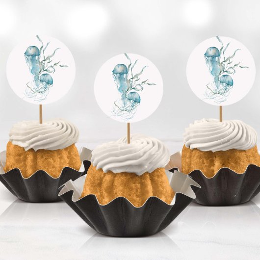 Waterverf Onder het Zee Kwallen Stickers