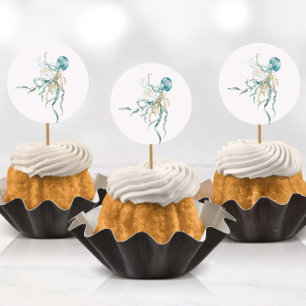 Waterverf Onder het Zee Kwallen Stickers