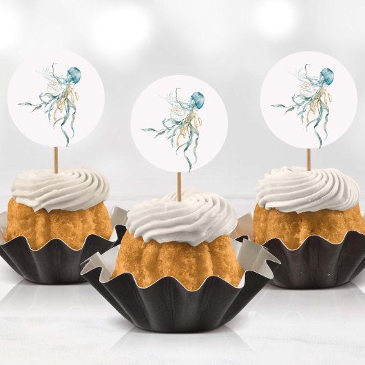 Waterverf Onder het Zee Kwallen Stickers