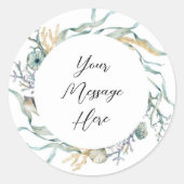 Waterverf Onder het Zee Kwallen Stickers (Voorkant)