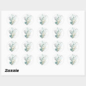 Waterverf Onder het Zee Kwallen Stickers (Vel)