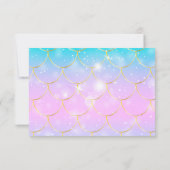 Waterverf onder het Zee Little Pearl Baby shower Bedankkaart (Achterkant)