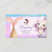 Waterverf onder het Zee Little Pearl BabyRegistry Informatiekaartje (Voorkant)