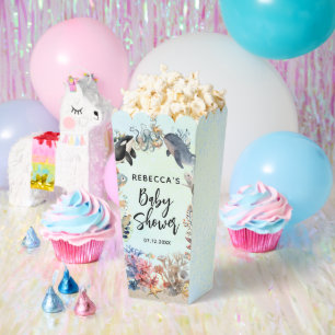 Waterverf onder het zee Neutraal Baby shower Bedankdoosjes