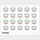 Waterverf onder het zee Neutraal Baby shower Ronde Sticker (Vel)