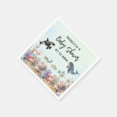 Waterverf onder het zee Neutraal Baby shower Servet (Hoek)