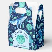 Waterverf onder het Zee Ocean Animals Navy Bedankdoosjes (Geopend)