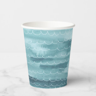 Waterverf Onder het Zee Paper Cups Papieren Bekers